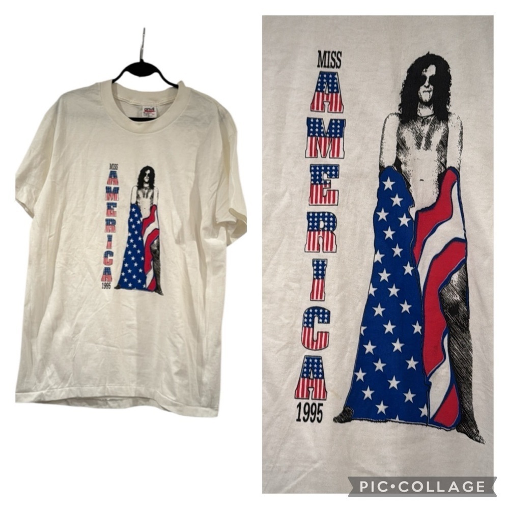 1995 Howard Stern Miss America Single Stitch White Promo T-Shirt Size L NWOT